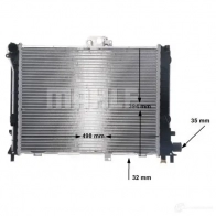 Радиатор охлаждения двигателя MAHLE ORIGINAL 1437582222 26WA R7S CR 211 000S - Изображение 8