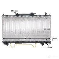 Радиатор охлаждения двигателя MAHLE ORIGINAL GU0 2FDG 1437582038 CR 1519 000S - Изображение 9