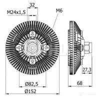 Радиатор охлаждения двигателя MAHLE ORIGINAL 1437581945 2 RFP8 CR 2226 000P