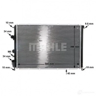 Радиатор охлаждения двигателя MAHLE ORIGINAL IRP0G 9 1437582054 CR 2203 000S - Изображение 8