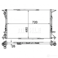 Радиатор охлаждения двигателя MAHLE ORIGINAL 1AB 6WZ 1437574693 CR 1060 000P - Изображение 4