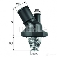 Термостат MAHLE ORIGINAL TI 200 90 0J47OY4 2360159 7 0582202 - Изображение 2