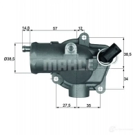 Термостат MAHLE ORIGINAL TI 28 92 2.436.9 2 2.436.92.355 2360207 - Изображение 2