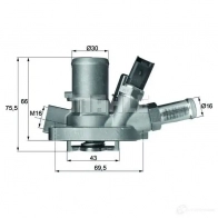 Термостат MAHLE ORIGINAL TI 147 80 2360116 G.1019.80 708086 02 - Изображение 2