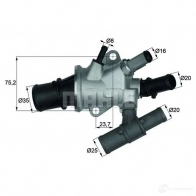 Термостат MAHLE ORIGINAL TI 168 88 70808 623 G.896.88 2360136 - Изображение 2