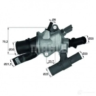Термостат MAHLE ORIGINAL TI 166 88 2360135 7080862 1 G.873.88 - Изображение 2