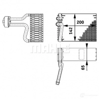 Испаритель кондиционера, радиатор печки MAHLE ORIGINAL AE 66 000P Y RLGN 1437635335