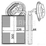 Испаритель кондиционера, радиатор печки MAHLE ORIGINAL 1437635583 AE 3 000P V99 U0W3