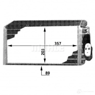 Испаритель кондиционера, радиатор печки MAHLE ORIGINAL VG U8I 1437635351 AE 42 000P