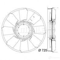 Крыльчатка вентилятора двигателя MAHLE ORIGINAL ZTYA 1S CFW 50 000P 1437628845