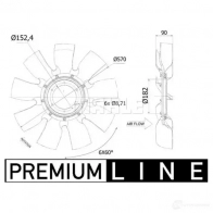 Крыльчатка вентилятора двигателя MAHLE ORIGINAL CFW 93 000P DHDP U99 1437629170 - Изображение 2