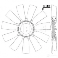 Крыльчатка вентилятора двигателя MAHLE ORIGINAL CFW 92 000P 0ISZ FA 1437629174