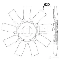 Крыльчатка вентилятора двигателя MAHLE ORIGINAL 1437629020 IJ 6IT CFW 91 000P