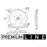 Крыльчатка вентилятора двигателя MAHLE ORIGINAL 5G96 6O CFW 86 000P 1437629042