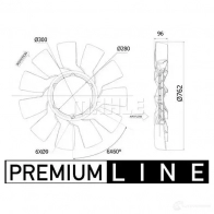 Крыльчатка вентилятора двигателя MAHLE ORIGINAL 5G96 6O CFW 86 000P 1437629042 - Изображение 2
