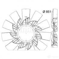 Крыльчатка вентилятора двигателя MAHLE ORIGINAL QLI5 FOO CFW 70 000P 1437629313