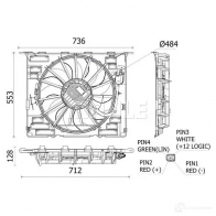 Вентилятор радиатора MAHLE ORIGINAL Bmw 5 (G30) 7 Седан 530 e Plug-in-Hybrid xDrive 231 л.с. 2019 – 2020 CFF 535 000P Z 6QON