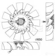 Вентилятор радиатора MAHLE ORIGINAL 5TA 9UO6 CFF 507 000P Audi A7 (4GA, F) 1 Спортбек 3.0 Tfsi Quattro 300 л.с. 2010 – 2012