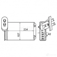 Радиатор печки, теплообменник MAHLE ORIGINAL AH 19 000S HTTM 0B 1437577281 - Изображение 2