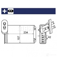 Радиатор печки, теплообменник MAHLE ORIGINAL AH 19 000S HTTM 0B 1437577281 - Изображение 3