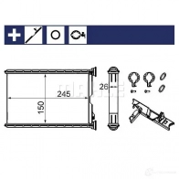 Радиатор отопителя MAHLE ORIGINAL 8 XNFZ8 1437577799 AH242000S - Изображение 2