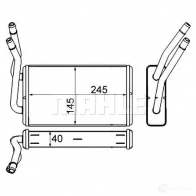 Радиатор печки, теплообменник MAHLE ORIGINAL Ford Transit 6 (FD) Автобус 2.4 TDCi 137 л.с. 2004 – 2006 G ULNSI AH 229 000S