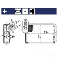 Радиатор печки, теплообменник MAHLE ORIGINAL 1437577800 AH 164 000S EBI HJ - Изображение 2