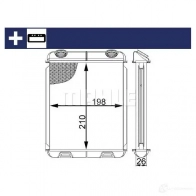 Радиатор печки, теплообменник MAHLE ORIGINAL FDP S4WV AH 21 000S 1437588339 - Изображение 2