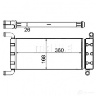 Радиатор печки, теплообменник MAHLE ORIGINAL B8W HRB AH 241 000S 1437579743