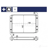 Радиатор печки, теплообменник MAHLE ORIGINAL YJ3 W10 1437588346 AH 9 000S - Изображение 2