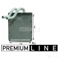 Радиатор печки, теплообменник MAHLE ORIGINAL 1437588348 AH 179 000P KP A7QS - Изображение 2