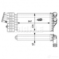 Радиатор печки, теплообменник MAHLE ORIGINAL XUZ REU 1437588354 AH 82 000P