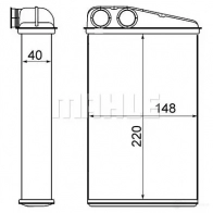 Радиатор печки, теплообменник MAHLE ORIGINAL AH 17 000S Renault Megane (BM, CM) 2 Хэтчбек 1.6 105 л.с. 2005 – 2008 HJ P71