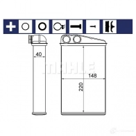 Радиатор печки, теплообменник MAHLE ORIGINAL AH 17 000S 1437577797 HJ P71 - Изображение 2