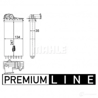 Радиатор печки, теплообменник MAHLE ORIGINAL AH 194 000P 1437577803 Q GE5Y - Изображение 2