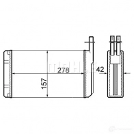 Радиатор печки, теплообменник MAHLE ORIGINAL AH 68 000S 0QCX 5R 1437588400 - Изображение 1