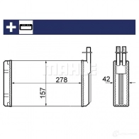 Радиатор печки, теплообменник MAHLE ORIGINAL AH 68 000S 0QCX 5R 1437588400 - Изображение 2