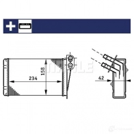Радиатор печки, теплообменник MAHLE ORIGINAL 1437588424 WOZ A6 AH 73 000S - Изображение 2