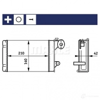 Радиатор печки, теплообменник MAHLE ORIGINAL AH 158 000S 2 Y8ZSDW 1437588429 - Изображение 2