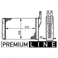 Радиатор печки, теплообменник MAHLE ORIGINAL 1437588364 AH 74 000P JYDPX3 M - Изображение 2