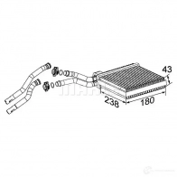 Радиатор печки, теплообменник MAHLE ORIGINAL AH 200 000P B KW0I 1437580347