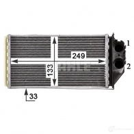 Радиатор печки, теплообменник MAHLE ORIGINAL AH 187 000P 1437579481 UHOD 6A - Изображение 4