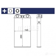 Радиатор печки, теплообменник MAHLE ORIGINAL AH 14 000S 1437577823 0J3G GP - Изображение 2