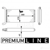 Радиатор печки, теплообменник MAHLE ORIGINAL AH 113 000P 1437578330 1PSE W9 - Изображение 2