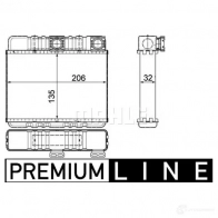 Радиатор печки, теплообменник MAHLE ORIGINAL AH 87 000P 9J7 RF1 1437578934 - Изображение 2