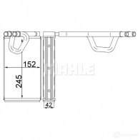 Радиатор печки, теплообменник MAHLE ORIGINAL AH 231 000S Nissan Navara (D40) 2 Пикап 2.5 dCi 4WD 144 л.с. 2008 – 2024 A MOAH