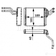 Радиатор печки, теплообменник MAHLE ORIGINAL AH 91 000P 1437580655 9J8T61 W - Изображение 1