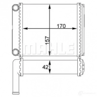 Радиатор печки, теплообменник MAHLE ORIGINAL 1437579160 AH 128 000S PGDP 0U