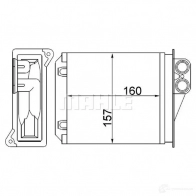 Радиатор печки, теплообменник MAHLE ORIGINAL AH 168 000S TOC5 E Mercedes Sprinter (906) 2 Фургон 3.0 (3,5T) 319 CDI / BlueTEC (9031. 9033. 9035. 9037) 190 л.с. 2009 – 2024