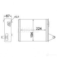 Радиатор печки, теплообменник MAHLE ORIGINAL 1437580154 AH 214 000S D58 9F